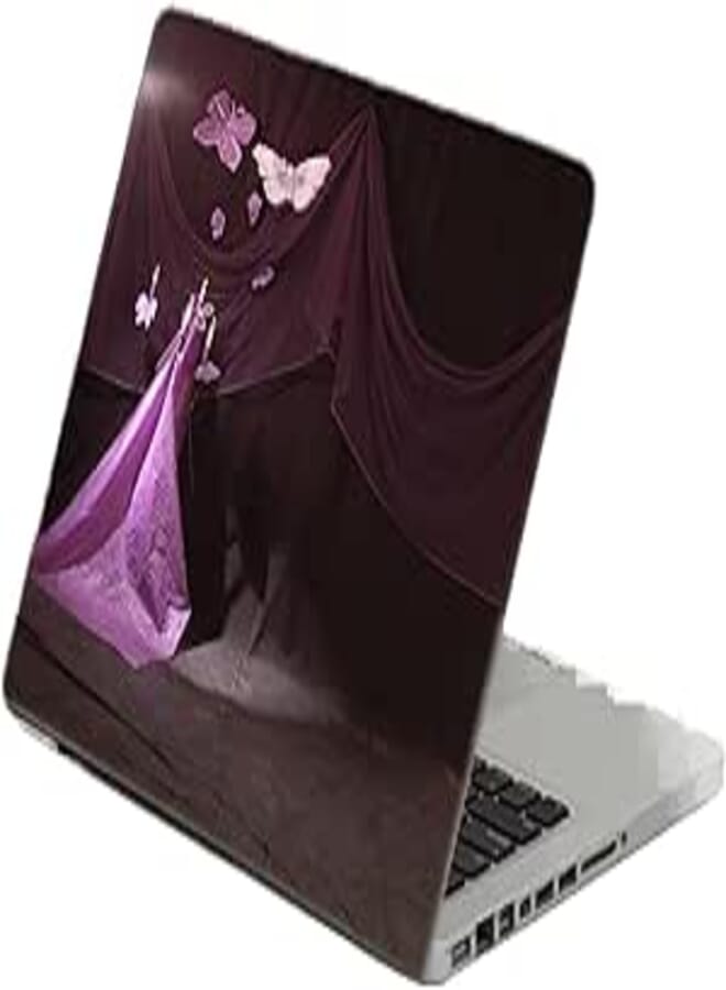 TAT Stains Liquid Texture Printed Laptop Sticker Multicolour-15.6 inch-4843